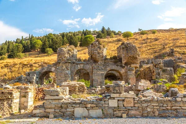 Ruinas Antigua Ciudad Éfeso Antigua Ciudad Griega Turquía Hermoso Día — Foto de Stock