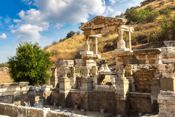 Ruinerne Den Antikke Efesos Den Antikke Græske Tyrkiet Smuk Sommerdag - Stock-foto