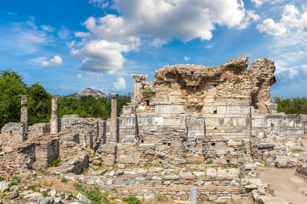 Ruinas Antigua Ciudad Éfeso Antigua Ciudad Griega Turquía Hermoso Día — Foto de Stock