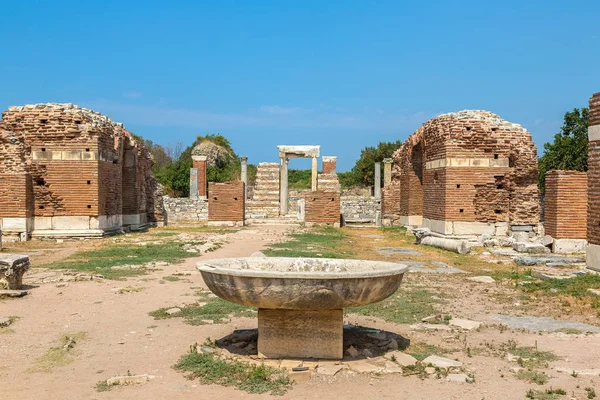 Antik Kentin Efes Bir Güzel Yaz Günü Türkiye Antik Yunan — Stok fotoğraf