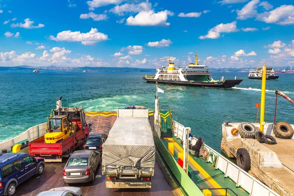 Ferry Estrecho Dardanelles Turquía Hermoso Día Verano — Foto de Stock