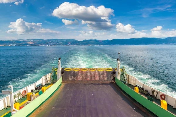 Ferry Dardanellerna Sundet Turkiet Vacker Sommardag — Stockfoto