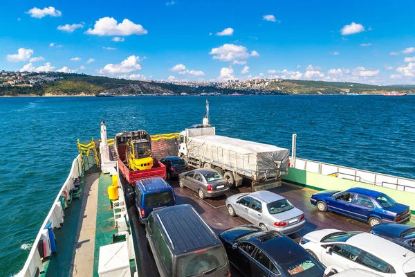 Traghetti Nello Stretto Dardanelli Turchia Una Bellissima Giornata Estiva — Foto Stock