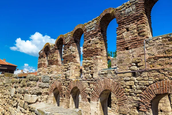 Ruinerna Saint Sofia Kyrka Nessebar Bulgarien Vacker Sommardag — Stockfoto