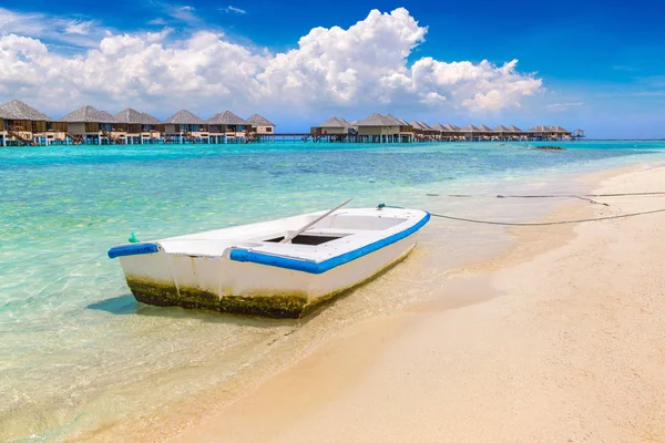 Maldives June 2018 Boat Tropical Beach Maldives Summer Day Royalty Free Stock Images