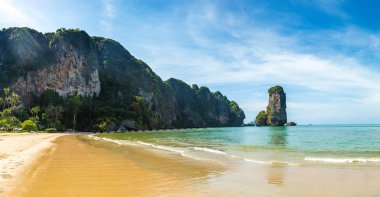 Ao Pai Plong beach, Krabi, Tayland, bir yaz günü Panoraması