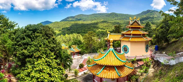 Panorama Del Templo Chino Isla Koh Phangan Tailandia Día Verano — Foto de Stock