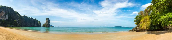 Panorama Pai Plong Beach Krabi Thailand Summer Day — Stock Photo, Image