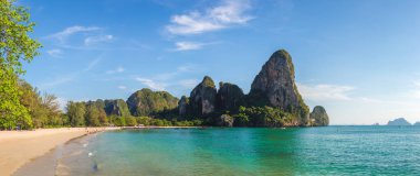 Railay Beach, Krabi, Tayland bir yaz günü Panoraması