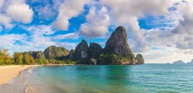 Railay Beach, Krabi, Tayland bir yaz günü Panoraması