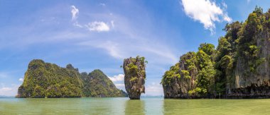 James Bond Adası Phang Nga Körfezindeki, bir yaz günü Tayland Panoraması