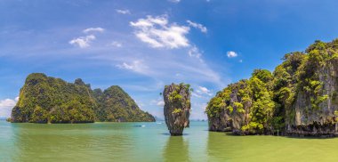 James Bond Adası Phang Nga Körfezindeki, bir yaz günü Tayland Panoraması