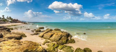 Hua Hin beach, Tayland bir güzel yaz günde Panoraması