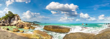 Lamai Beach Koh Samui Adası, Tayland bir yaz günü Panoraması