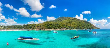 Raca (Raya) resort Island Phuket Island, Tayland bir yaz günü yakınındaki Panoraması