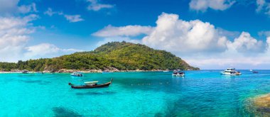 Raca (Raya) resort Island Phuket Island, Tayland bir yaz günü yakınındaki Panoraması