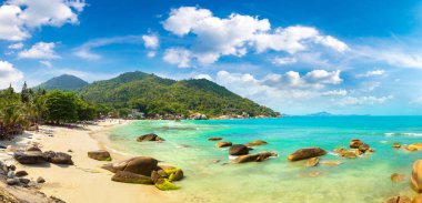 Gümüş Beach Koh Samui Adası, Tayland bir yaz günü Panoraması
