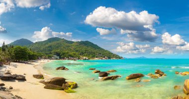Gümüş Beach Koh Samui Adası, Tayland bir yaz günü Panoraması
