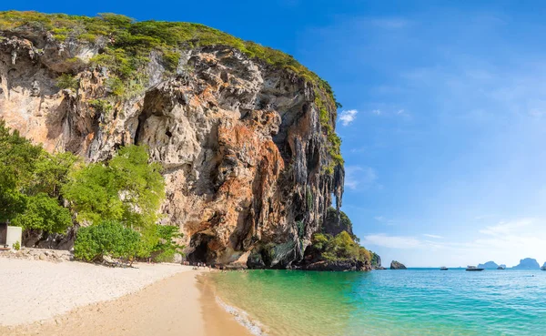 Panorama Phra Nang Beach Krabi Thajsko Letním Dni — Stock fotografie