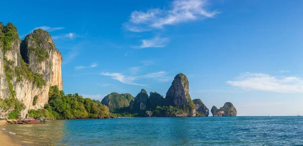 Panoráma Railay Part Krabi Thaiföld Egy Nyári Nap — Stock Fotó