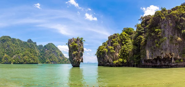 Panorama Ilha James Bond Baía Phang Nga Tailândia Dia Verão — Fotografia de Stock