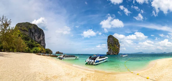 Panorama Île Poda Thaïlande Dans Une Journée Été — Photo