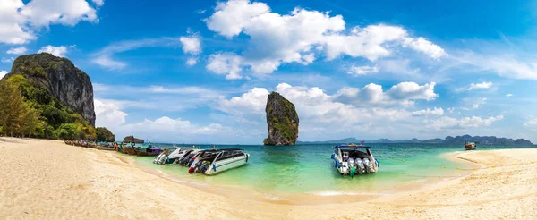 Panorama Dell Isola Poda Thailandia Una Giornata Estiva — Foto Stock