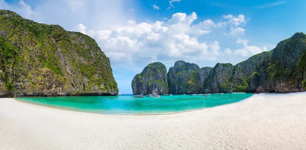 Πανόραμα Της Maya Bay Στο Νησί Koh Phi Phi Leh — Φωτογραφία Αρχείου