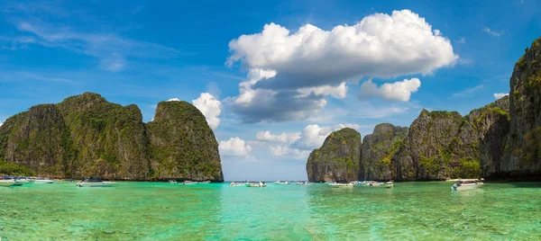 Maya Öböl Koh Phi Phi Leh Sziget Thaiföld Egy Nyári — Stock Fotó