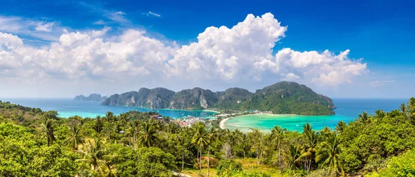 Phi Phi Don Island Tayland Bir Yaz Günü Panoraması — Stok fotoğraf