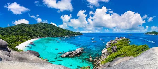 Panorama Paisaje Tropical Islas Similan Tailandia Día Verano —  Fotos de Stock