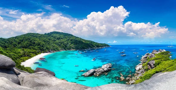 Panorama Del Paesaggio Tropicale Sulle Isole Similari Thailandia Una Giornata — Foto Stock