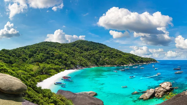 Panorama Paisagem Tropical Ilhas Semelhantes Tailândia Dia Verão — Fotografia de Stock