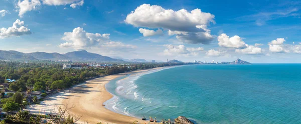 Vista Aérea Panorámica Playa Hua Hin Tailandia Hermoso Día Verano — Foto de Stock