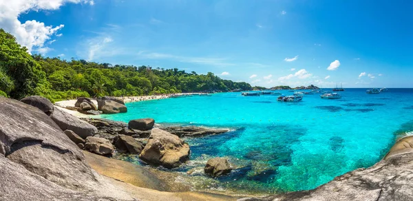 Panorama Paisaje Tropical Islas Similan Tailandia Día Verano —  Fotos de Stock