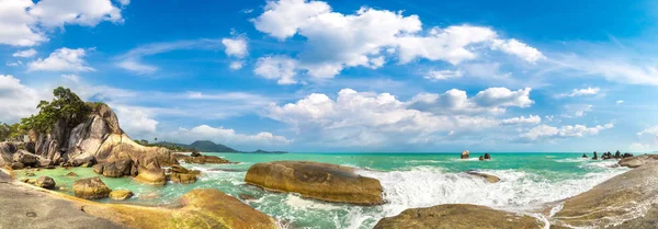 Panorama Över Lamai Beach Koh Samui Thailand Sommardag — Stockfoto