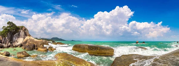 Panorama Lamai Beach Sull Isola Koh Samui Thailandia Giorno Estate — Foto Stock