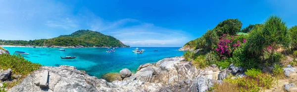 Panorama Racha Raya Île Villégiature Près Île Phuket Thaïlande Dans — Photo