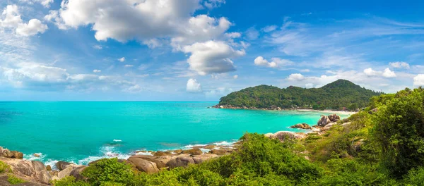 Panorama Silver Beach Sur Île Koh Samui Thaïlande Dans Une — Photo