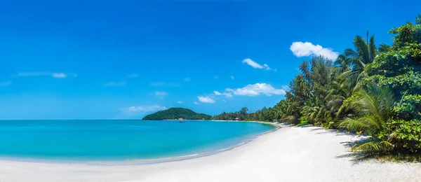 Spiaggia Tropicale Con Palme Sull Isola Koh Samui Thailandia Una — Foto Stock