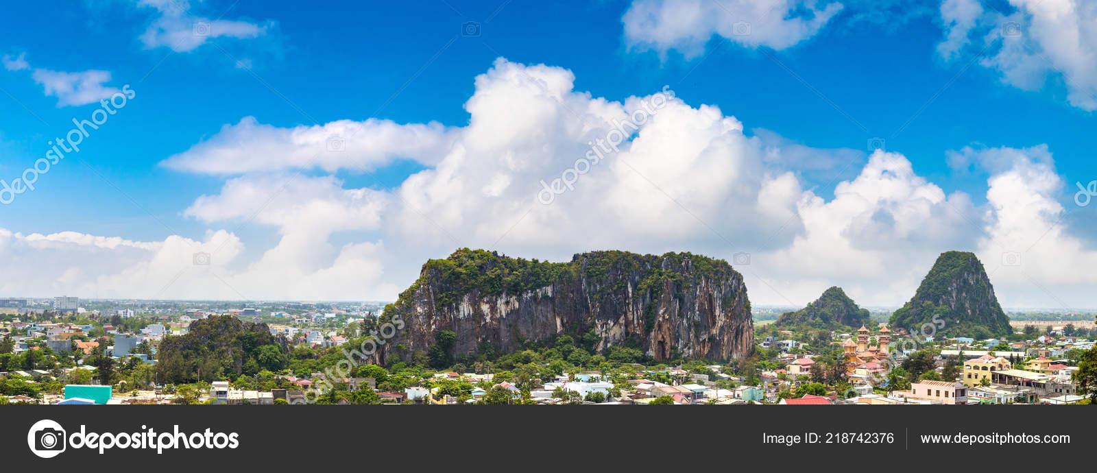 Panorama Montagne Marbre Danang Vietnam Une Journée été