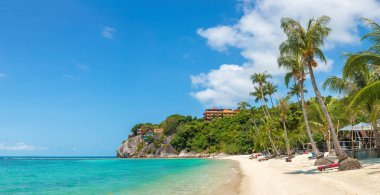 Leela beach Koh Samui Adası, Tayland bir yaz günü Panoraması