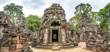 Siem Reap, Kamboçya'da bir yaz günü karmaşık Angkor Wat Tapınağı Ta Som Panoraması