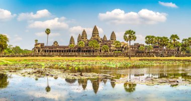 Angkor Wat Tapınağı Siem Reap, Kamboçya'da bir yaz günü Panoraması