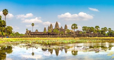 Angkor Wat Tapınağı Siem Reap, Kamboçya'da bir yaz günü Panoraması