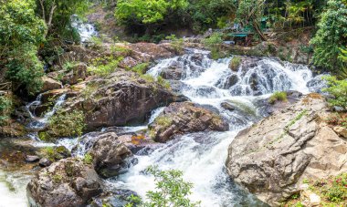 Datanla şelale Dalat, Vietnam için Panorama bir yaz günü içinde