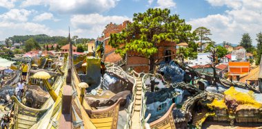 Da Lat, Vietnam - 19 Haziran 2018: Panorama, tımarhane (asmak Nga guesthouse) Vietnam'da Dalat, bir yaz günü