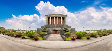 Ho Chi Minh Mausoleum Hanoi, Vietnam için Panorama bir yaz günü içinde