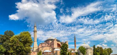 Ayasofya Müzesi, Istanbul, Türkiye Panoraması güzel yaz gün