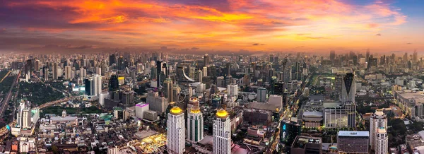 Panorama Bangkok Una Sera Estate — Foto Stock